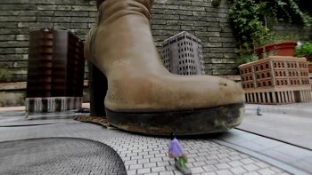Giantess Loryelle Shrunken City Devastation Boots Feet Fetish